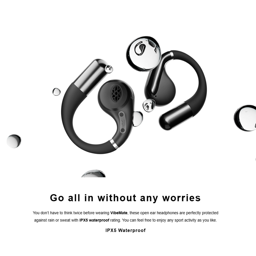 Picture of HiFuture VibeMate Premium Bluetooth 5.4 Comfort Open Ear Headphones Waterproof with ENC Noise Cancellation (Latte)