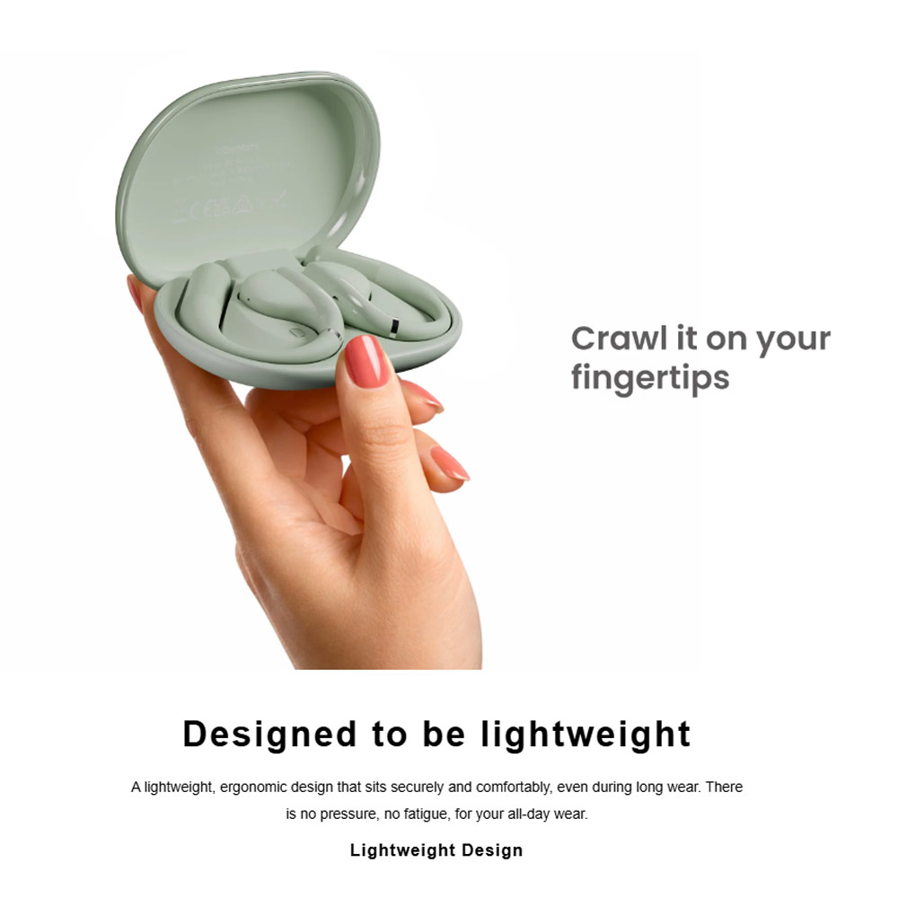 Picture of HiFuture VibeMate Premium Bluetooth 5.4 Comfort Open Ear Headphones Waterproof with ENC Noise Cancellation (Latte)