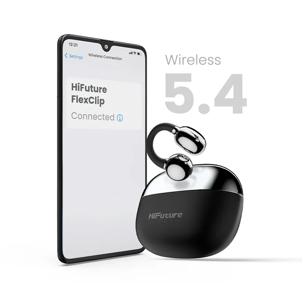 Picture of HiFuture Flexclip Bluetooth 5.4 Comfort Open Ear Headphones Waterproof with ENC Noise Cancellation (Champagne Gold)