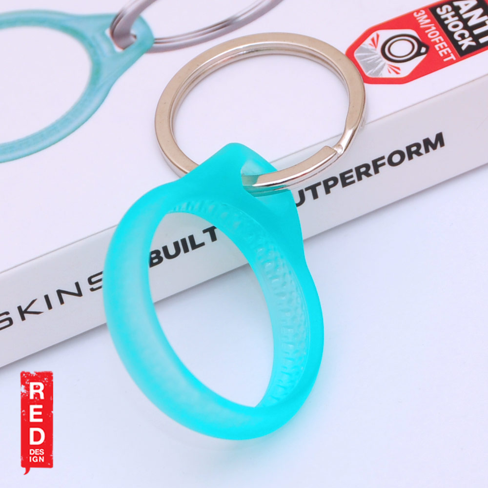 Picture of Apple Air Tag Case | ITSKINS Air Cover Drop Protective Cover Case Keyring Design with Antimicrobail Smart Polymer for Apple AirTag (Frosted Tiffany Green)