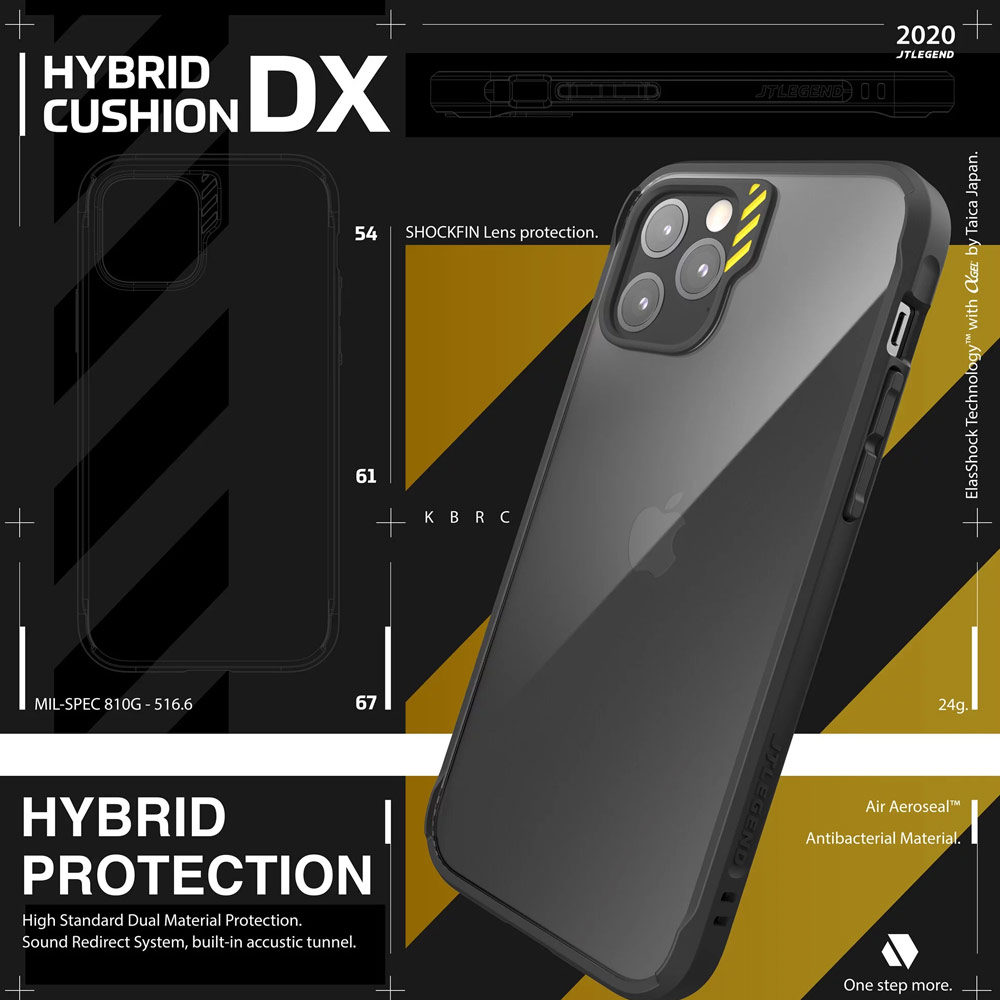 Picture of Apple iPhone 12 Pro Max 6.7 Case | JTLEGEND Hybrid Cushion DX Drop Protection Case with Camera Lens Protection Raised Bezel Sound Enhancement Design Case for iPhone 12 Pro Max 6.7 (Crystal)