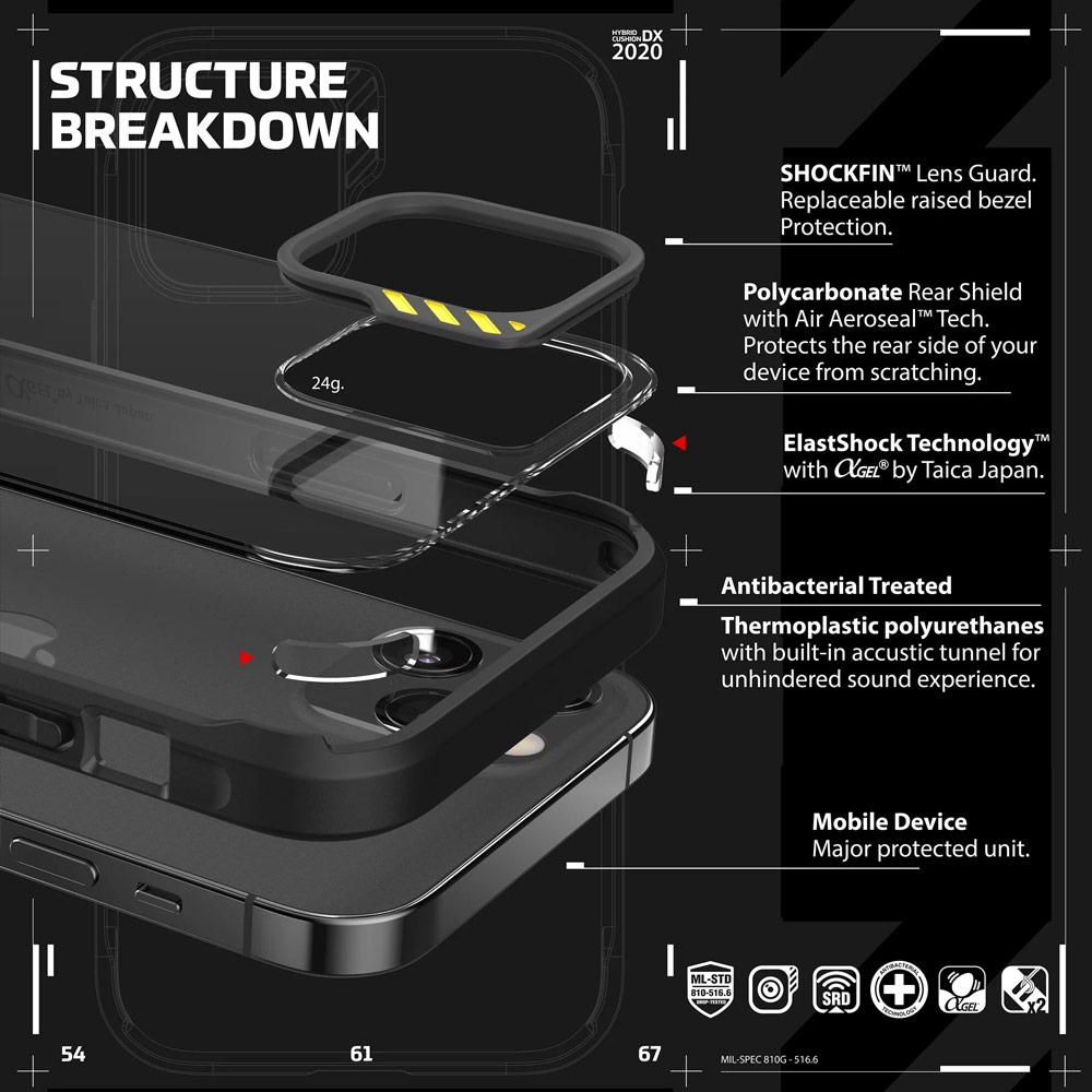 Picture of Apple iPhone 12 Pro Max 6.7 Case | JTLEGEND Hybrid Cushion DX Drop Protection Case with Camera Lens Protection Raised Bezel Sound Enhancement Design Case for iPhone 12 Pro Max 6.7 (Crystal)