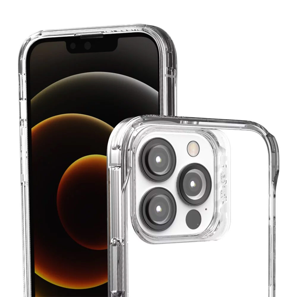 Picture of Apple iPhone 13 Pro 6.1 Case | JTLEGEND Hybrid Cushion DX Drop Protection Case with Camera Lens Protection Raised Bezel Sound Enhancement Design Case for iPhone 13 Pro 6.1 (Crystal)