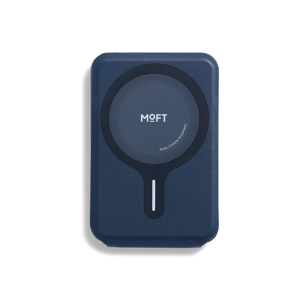 Picture of Apple iPhone 15 Pro 6.1 | MOFT MOVAS Snap Wallet Tripod Stand for iPhone 13 iPhone 14 Pro Max iPhone 15 Pro Max Card Holder Phone Stand (Navy Blue)