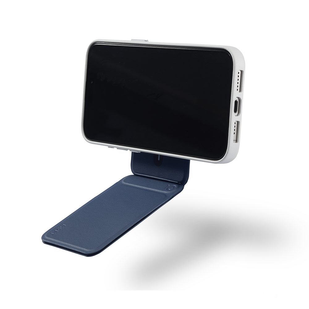 Picture of Apple iPhone 15 Pro 6.1 | MOFT MOVAS Snap Wallet Tripod Stand for iPhone 13 iPhone 14 Pro Max iPhone 15 Pro Max Card Holder Phone Stand (Navy Blue)