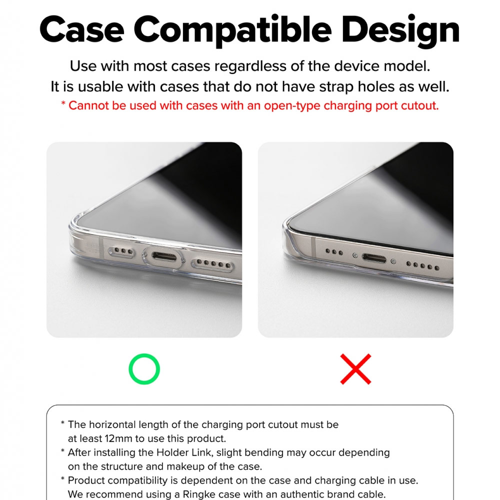 Picture of Ringke Eye Catching Holder Link & Puffer Hand Strap for Phone case (Light Blue)