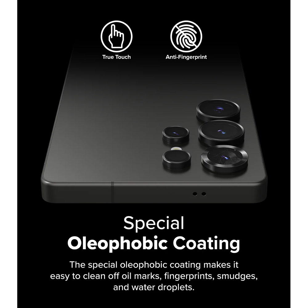 Picture of Samsung Galaxy S25 Ultra  | Ringke Camera Lens Frame Glass Protector with Easy Installation for Samsung Galaxy S25 Ultra (Black)