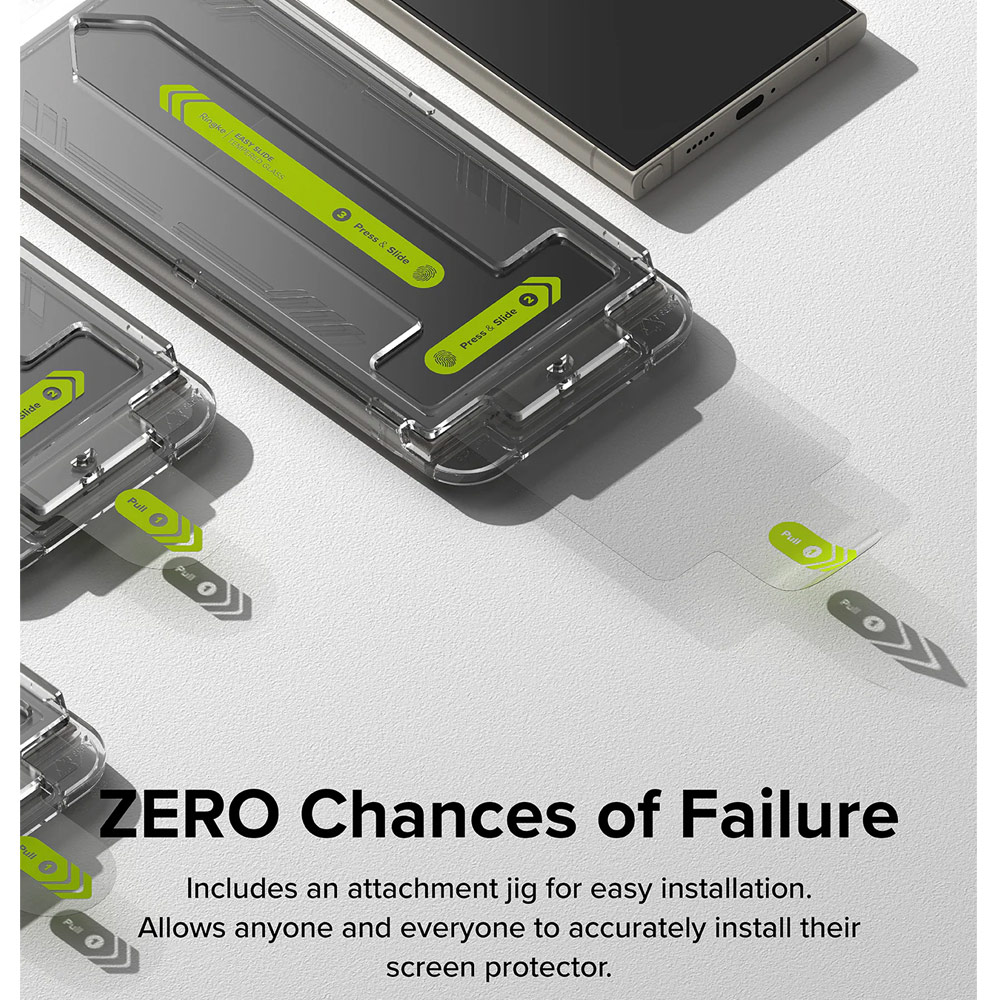 Picture of Samsung Galaxy S24 Ultra Screen Protector | Ringke Easy Slide Tempered Glass Screen Protector with Easy Installation Jig Kit for Samsung Galaxy S24 Ultra (HD Clear) 2 Pack
