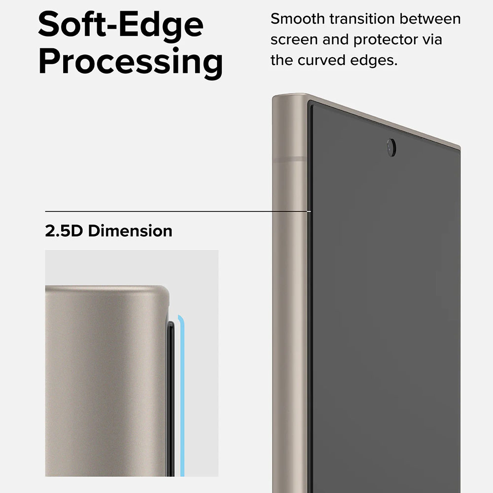 Picture of Samsung Galaxy S24 Ultra Screen Protector | Ringke Easy Slide Tempered Glass Screen Protector with Easy Installation Jig Kit for Samsung Galaxy S24 Ultra (HD Clear) 2 Pack