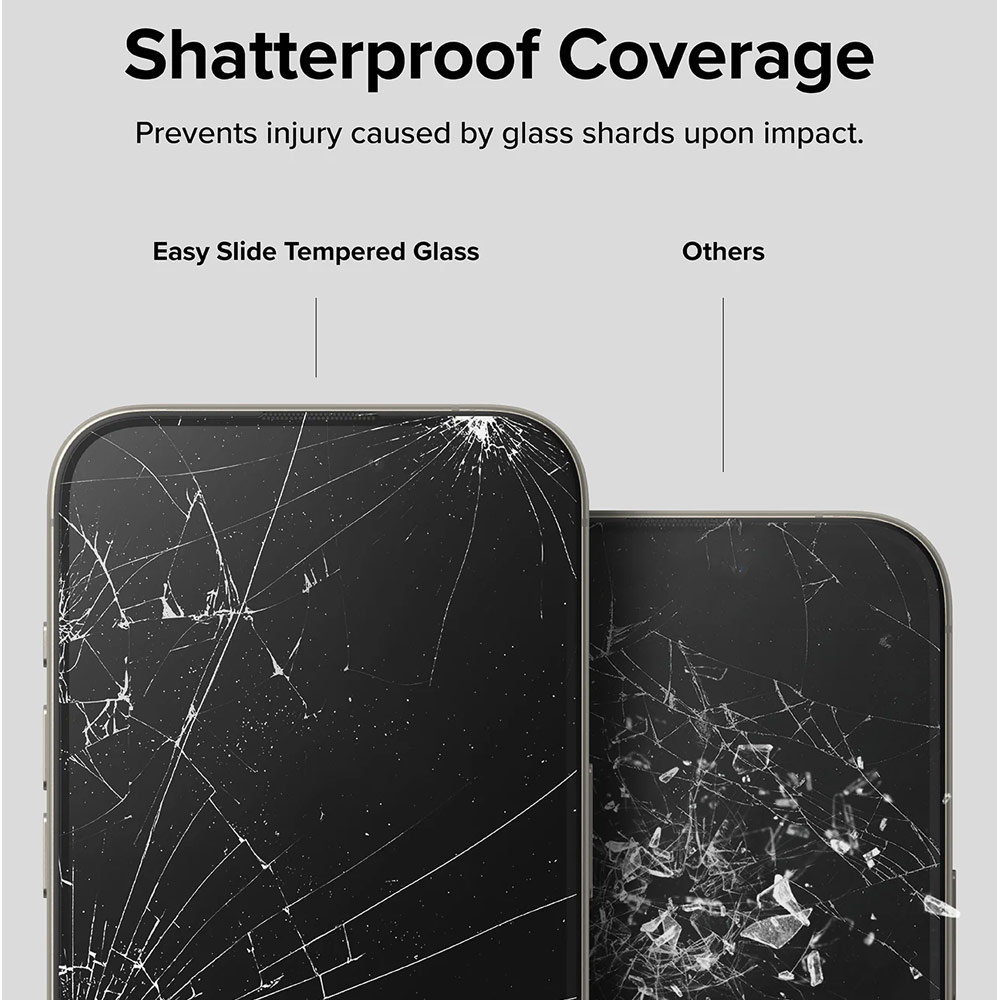 Picture of Apple iPhone 15 Pro 6.1 Screen Protector | Ringke Easy Slide Tempered Glass Screen Protector with Easy Installation Jig Kit for iPhone 15 Pro 6.1 (HD Clear) 2 Pack
