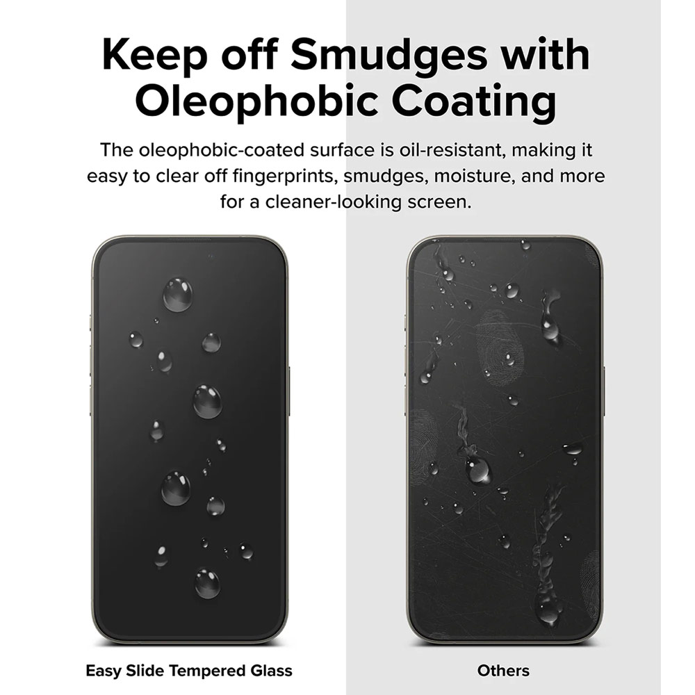 Picture of Apple iPhone 15 Pro Max 6.7 Screen Protector | Ringke Easy Slide Tempered Glass Screen Protector with Easy Installation Jig Kit for iPhone 15 Pro Max 6.7 (HD Clear) 2 Pack