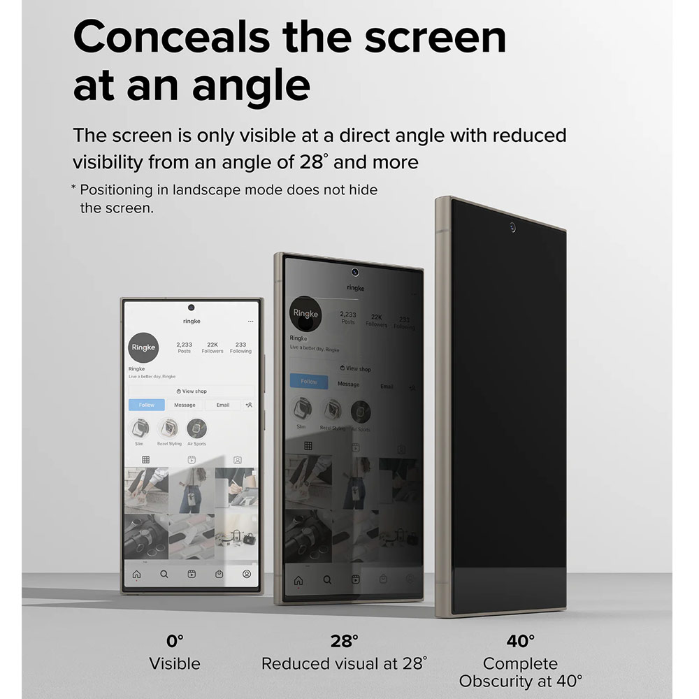 Picture of Samsung Galaxy S24 Ultra Screen Protector | Ringke Easy Slide Tempered Glass Screen Protector with Easy Installation Jig Kit for Samsung Galaxy S24 Ultra (Privacy Anti Peep) 2 Pack