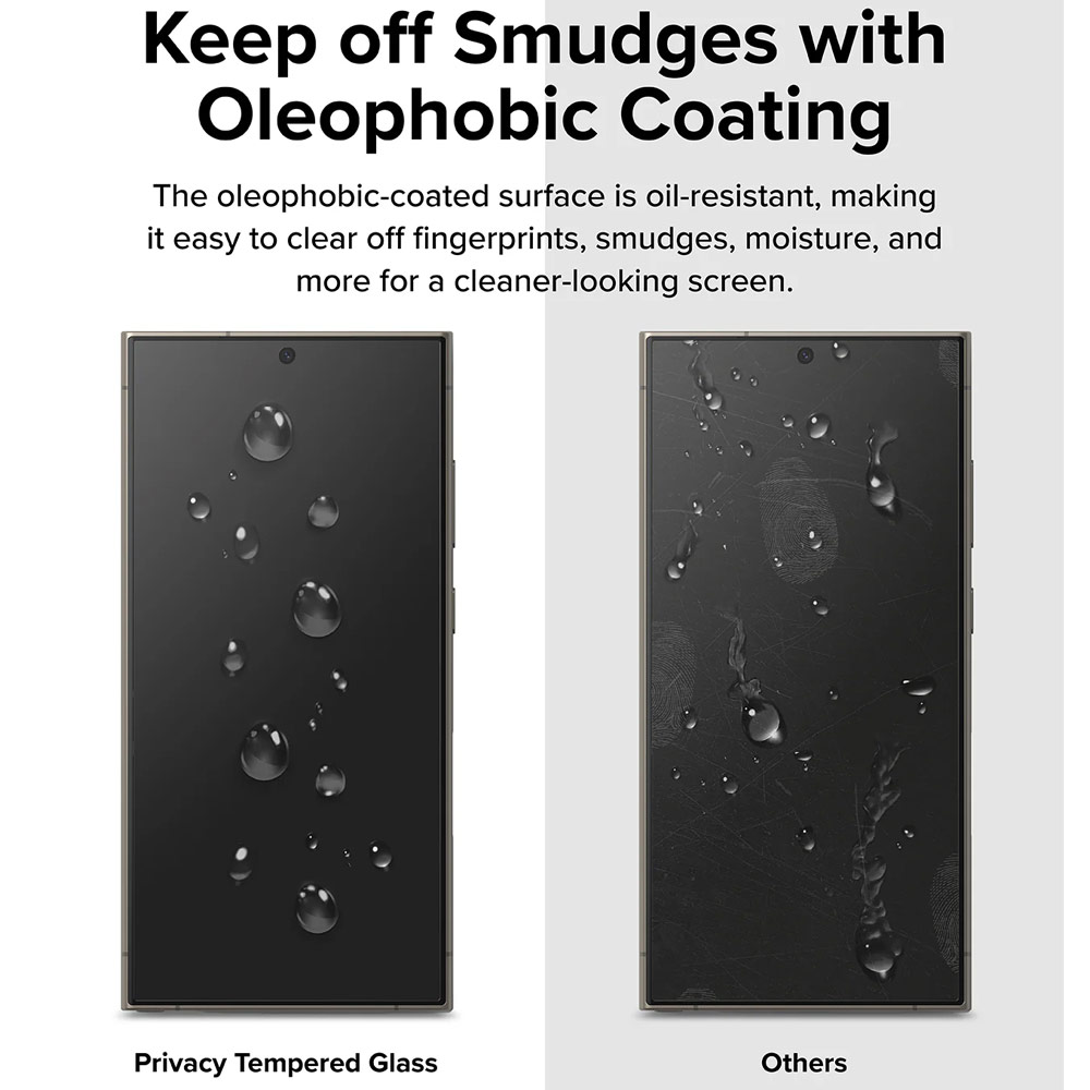 Picture of Samsung Galaxy S24 Ultra Screen Protector | Ringke Easy Slide Tempered Glass Screen Protector with Easy Installation Jig Kit for Samsung Galaxy S24 Ultra (Privacy Anti Peep) 2 Pack