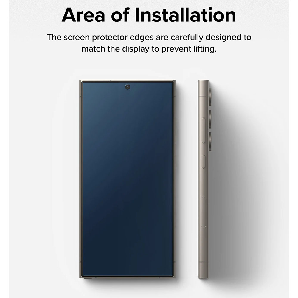 Picture of Samsung Galaxy S24 Ultra Screen Protector | Ringke Easy Slide Tempered Glass Screen Protector with Easy Installation Jig Kit for Samsung Galaxy S24 Ultra (Privacy Anti Peep) 2 Pack