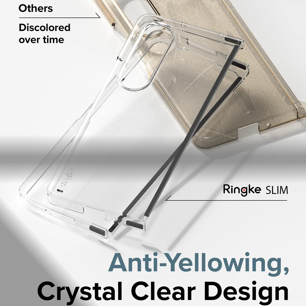 Picture of Samsung Galaxy Z Fold 4 Case | Ringke Slim Protection Anti Yellow Clear PC Hard Case for Samsung Galaxy Z Fold 4 (Matte)
