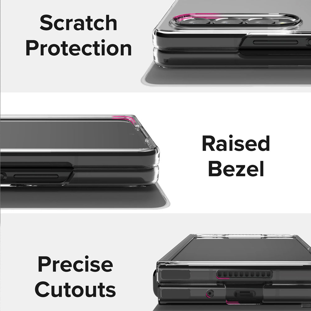 Picture of Samsung Galaxy Z Fold 4 Case | Ringke Slim Protection Anti Yellow Clear PC Hard Case for Samsung Galaxy Z Fold 4 (Matte)