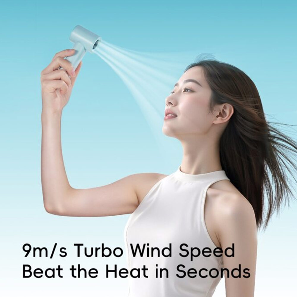 Picture of Rock Crayon ShinChan 5 Ultra Speed Strong Wind Force Portable Mini Handheld Fan 3000mAh 17400RPM (Beige)