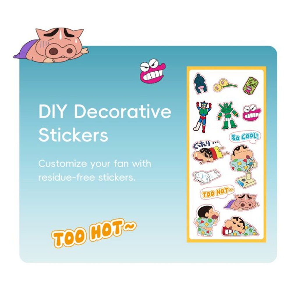 Picture of Rock Crayon ShinChan 5 Ultra Speed Strong Wind Force Portable Mini Handheld Fan 3000mAh 17400RPM (Beige)