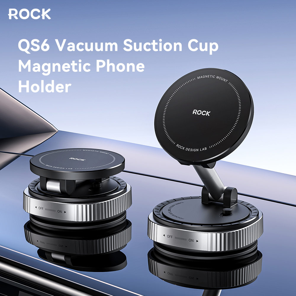 Picture of Rock Magnetic Car Holder Car Mount Phone Holder with Strong Vacuum Suction for Windscreen and Dashboard