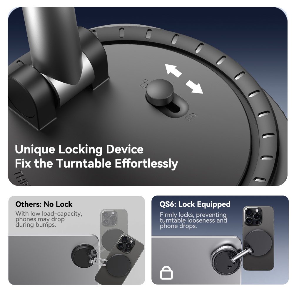 Picture of Rock Magnetic Car Holder Car Mount Phone Holder with Strong Vacuum Suction for Windscreen and Dashboard