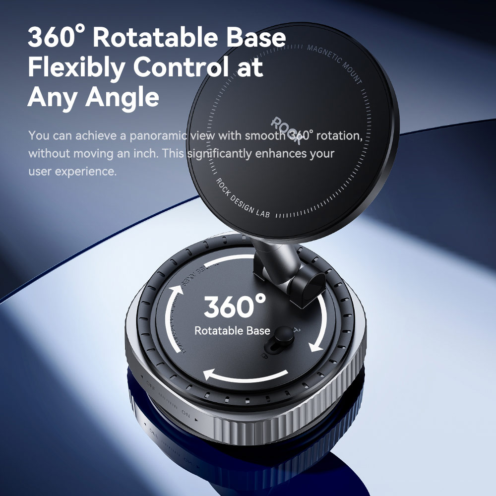 Picture of Rock Magnetic Car Holder Car Mount Phone Holder with Strong Vacuum Suction for Windscreen and Dashboard