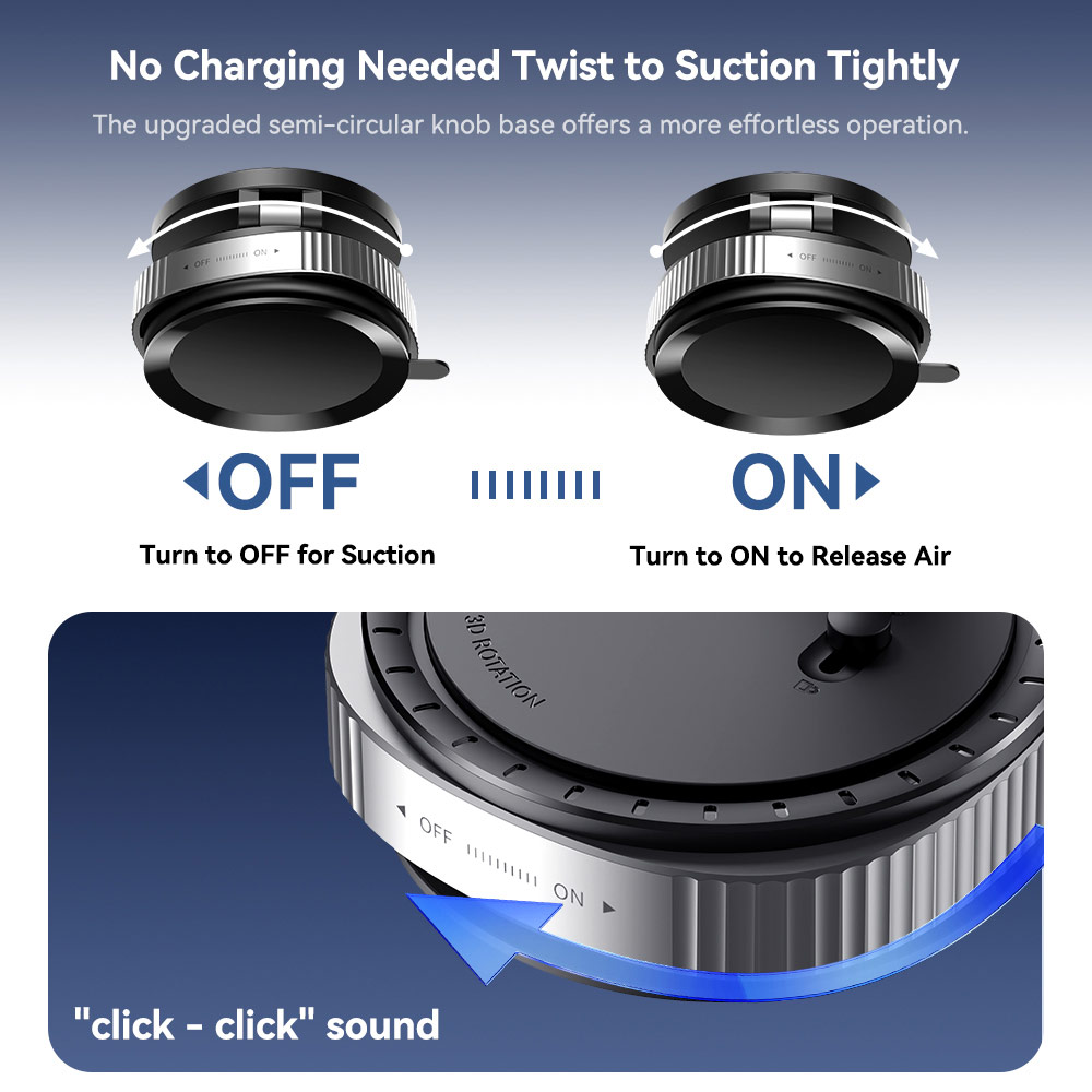 Picture of Rock Magnetic Car Holder Car Mount Phone Holder with Strong Vacuum Suction for Windscreen and Dashboard