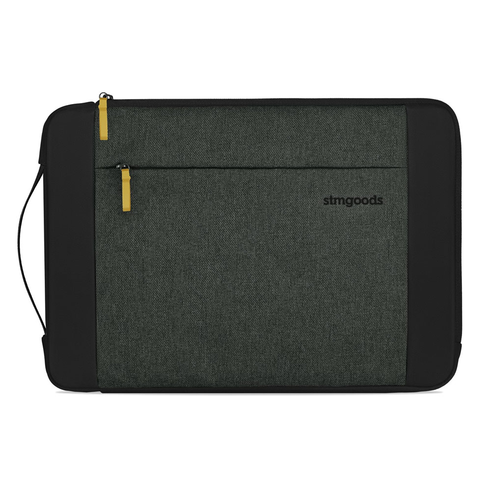 Picture of STM Kin Slim and Lightweight with Shock Absorbing Secure Zip Laptop Sleeve with Accessory Storage Pocket up to 16" (Slate Black)