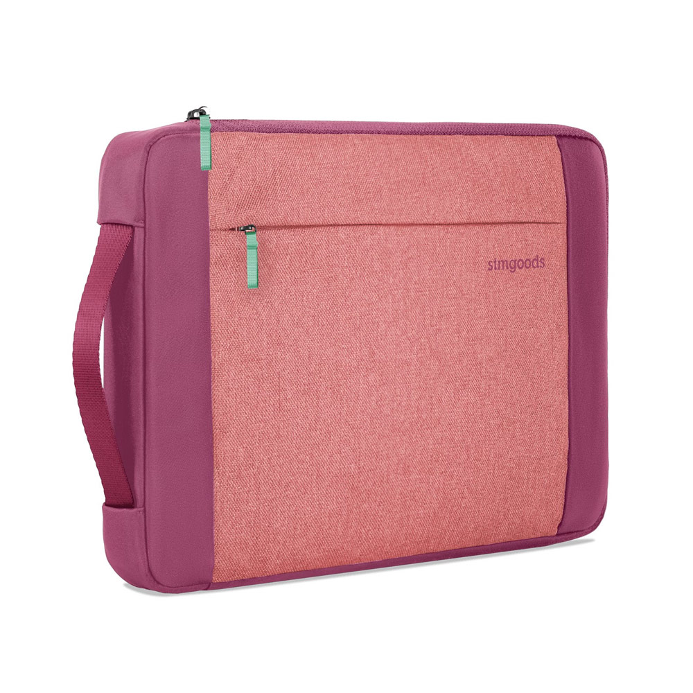 Picture of STM Kin Slim and Lightweight with Shock Absorbing Secure Zip Laptop Sleeve with Accessory Storage Pocket up to 16" (Rose Petal)