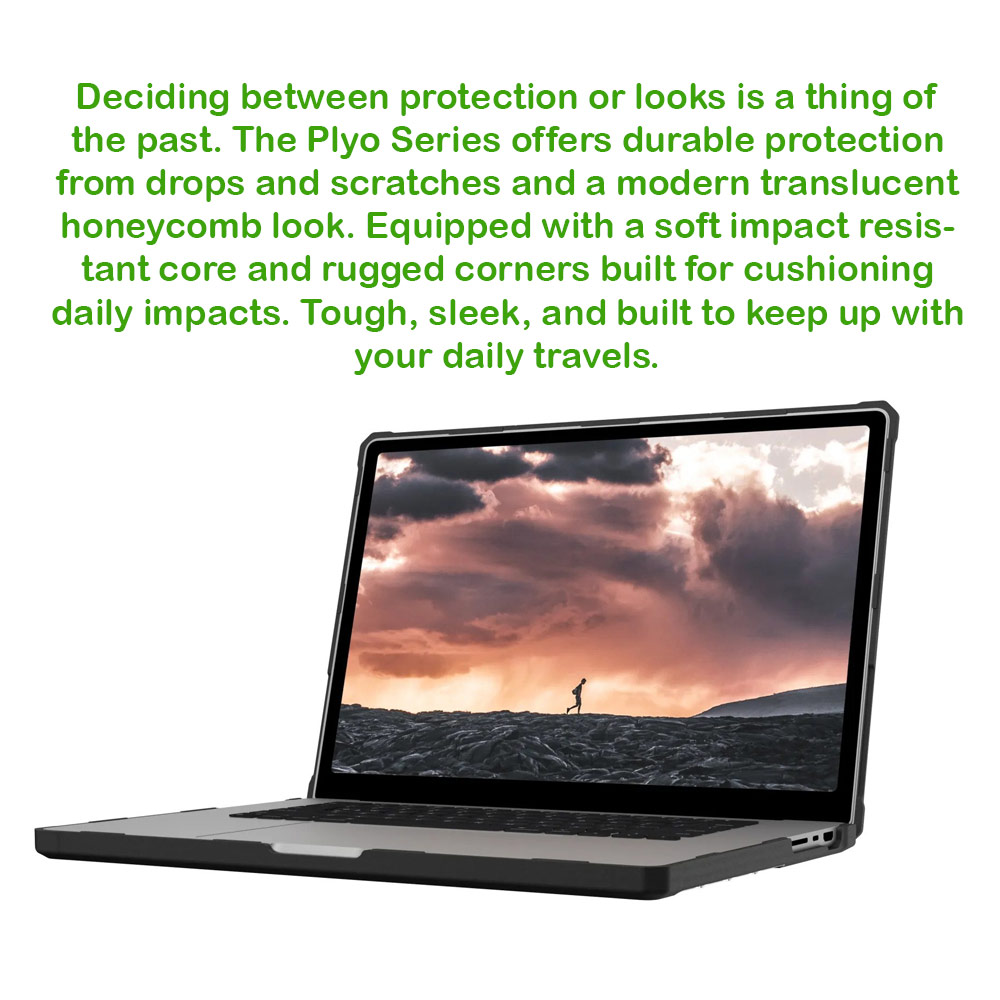 Picture of Apple Macbook Pro 16.2 2021 Case | UAG Plyo Series Drop Protection Cover Casing Case for Macbook Pro 16 M1 Pro M1 Max 2021 A2485 (Ice Black)