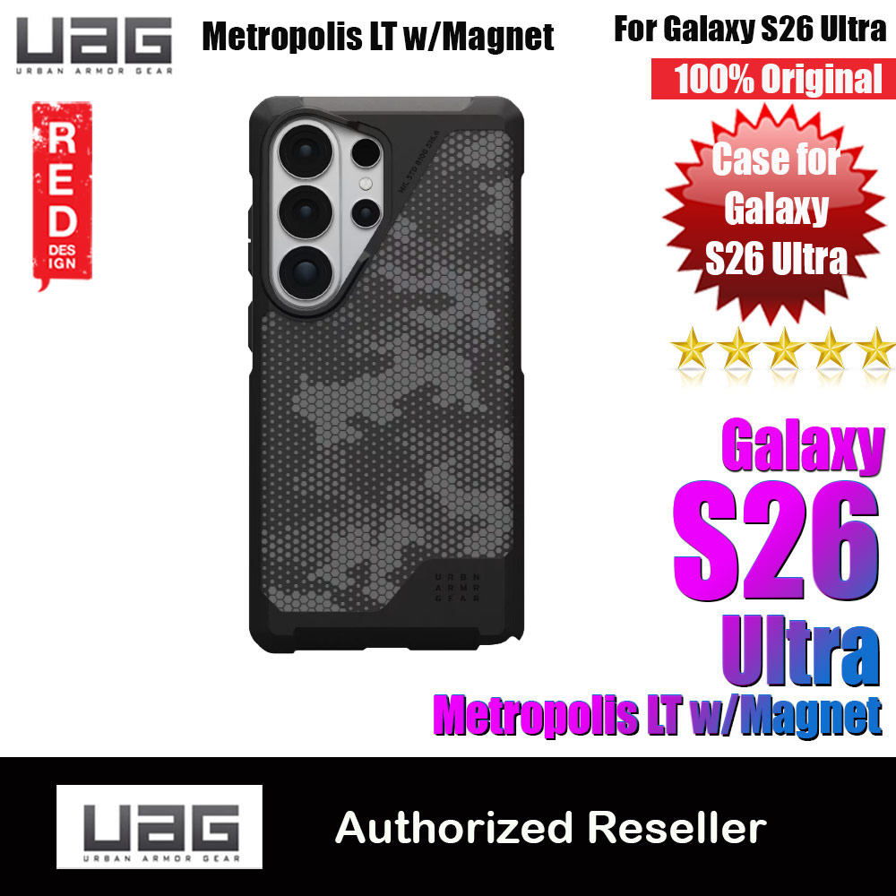 Picture of UAG Metropolis LT Pro for Samsung Galaxy S26 Ultra High Quality Drop Protection Case with Magnetic Charging Compatible (Micro Hex Camo Graphite) Samsung Galaxy S26 Ultra- Samsung Galaxy S26 Ultra Cases, Samsung Galaxy S26 Ultra Covers, iPad Cases and a wide selection of Samsung Galaxy S26 Ultra Accessories in Malaysia, Sabah, Sarawak and Singapore 