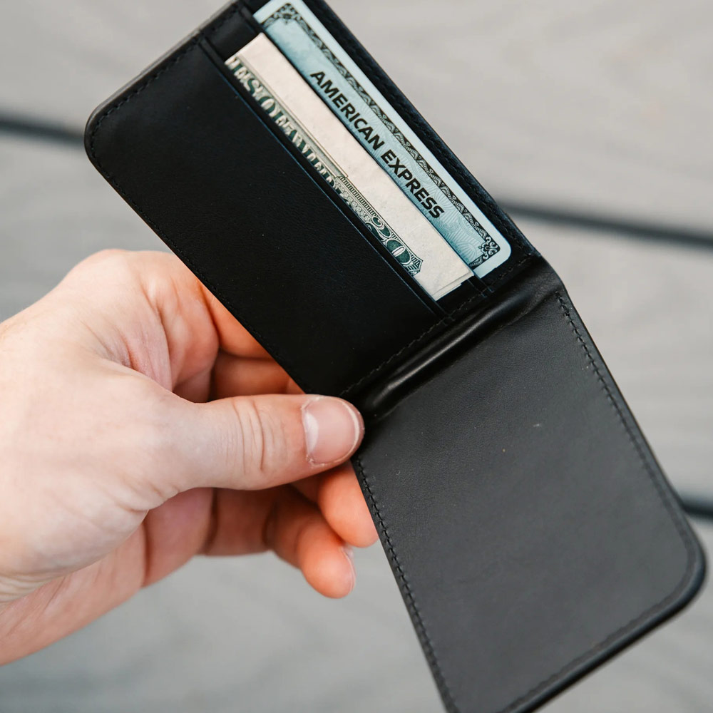 Picture of Apple iPhone 13 6.1  | UAG Metropolis Vegan Leather MagSafe Wallet and Stand Kickstand Card Holder Phone Stand (PU Leather)