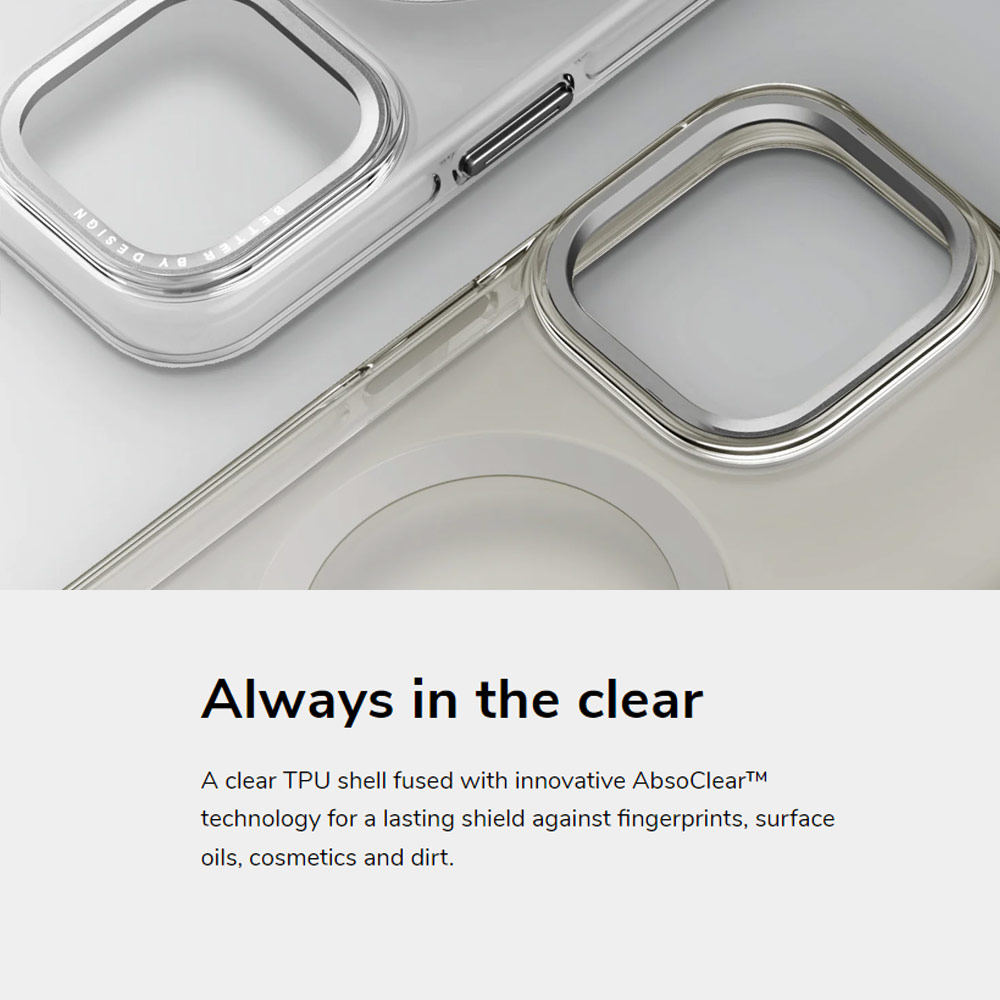 Picture of Apple iPhone 15 Pro Max 6.7 Case | Uniq Calio Aluminum Lens Frame Magnetic Drop Protection Case Casing for iPhone 15 Pro Max 6.7 (Smoke)