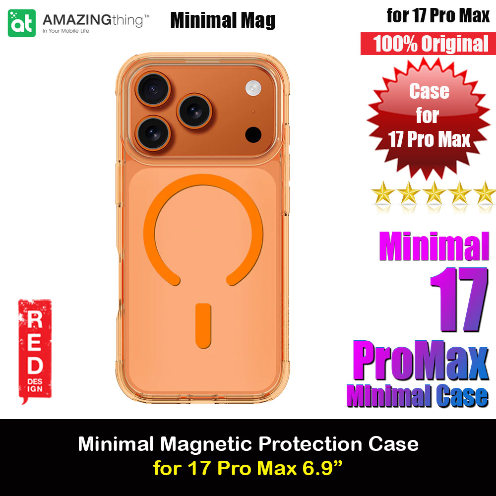 Picture of Amazingthing Minimal Magnetic Slim Protection Case for iPhone 17 Pro Max 6.9 (Orange) Apple iPhone 17 Pro Max 6.9- Apple iPhone 17 Pro Max 6.9 Cases, Apple iPhone 17 Pro Max 6.9 Covers, iPad Cases and a wide selection of Apple iPhone 17 Pro Max 6.9 Accessories in Malaysia, Sabah, Sarawak and Singapore 