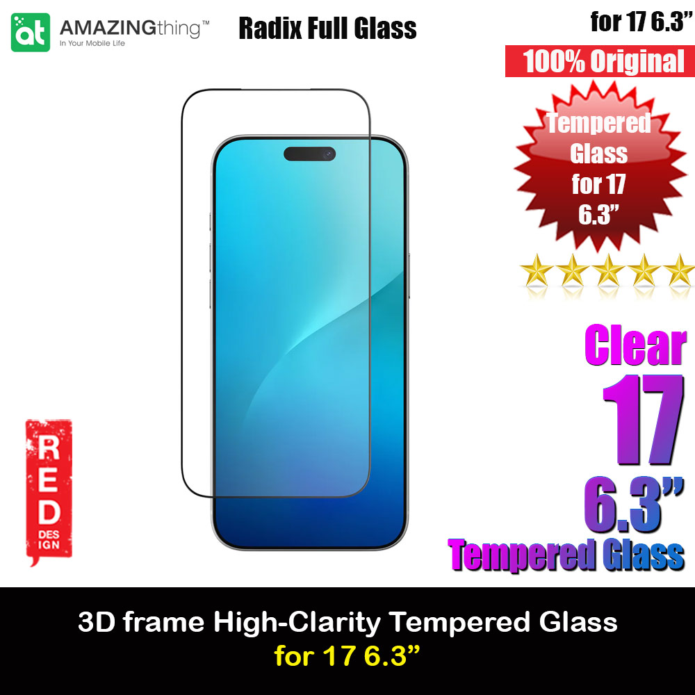 Picture of Amazingthing Radix Full Glass 3D Frame Tempered Glass for iPhone 17 6.3 (Ultra Clear) Apple iPhone 17 6.3- Apple iPhone 17 6.3 Cases, Apple iPhone 17 6.3 Covers, iPad Cases and a wide selection of Apple iPhone 17 6.3 Accessories in Malaysia, Sabah, Sarawak and Singapore 