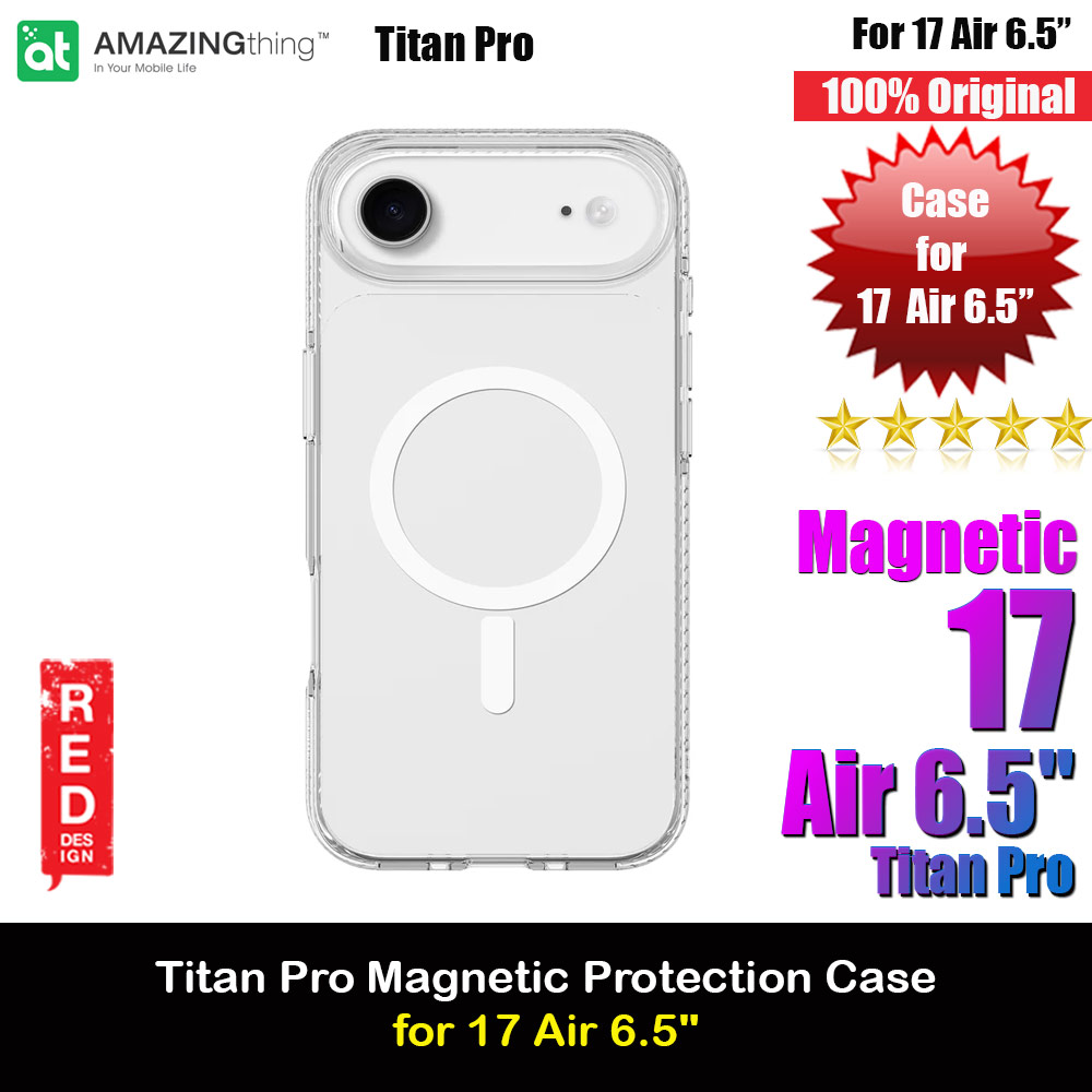 Picture of Amazingthing Titan Pro Magnetic Drop Protection Case for iPhone 17 Air 6.5 (Clear) Apple iPhone Air 6.5- Apple iPhone Air 6.5 Cases, Apple iPhone Air 6.5 Covers, iPad Cases and a wide selection of Apple iPhone Air 6.5 Accessories in Malaysia, Sabah, Sarawak and Singapore 