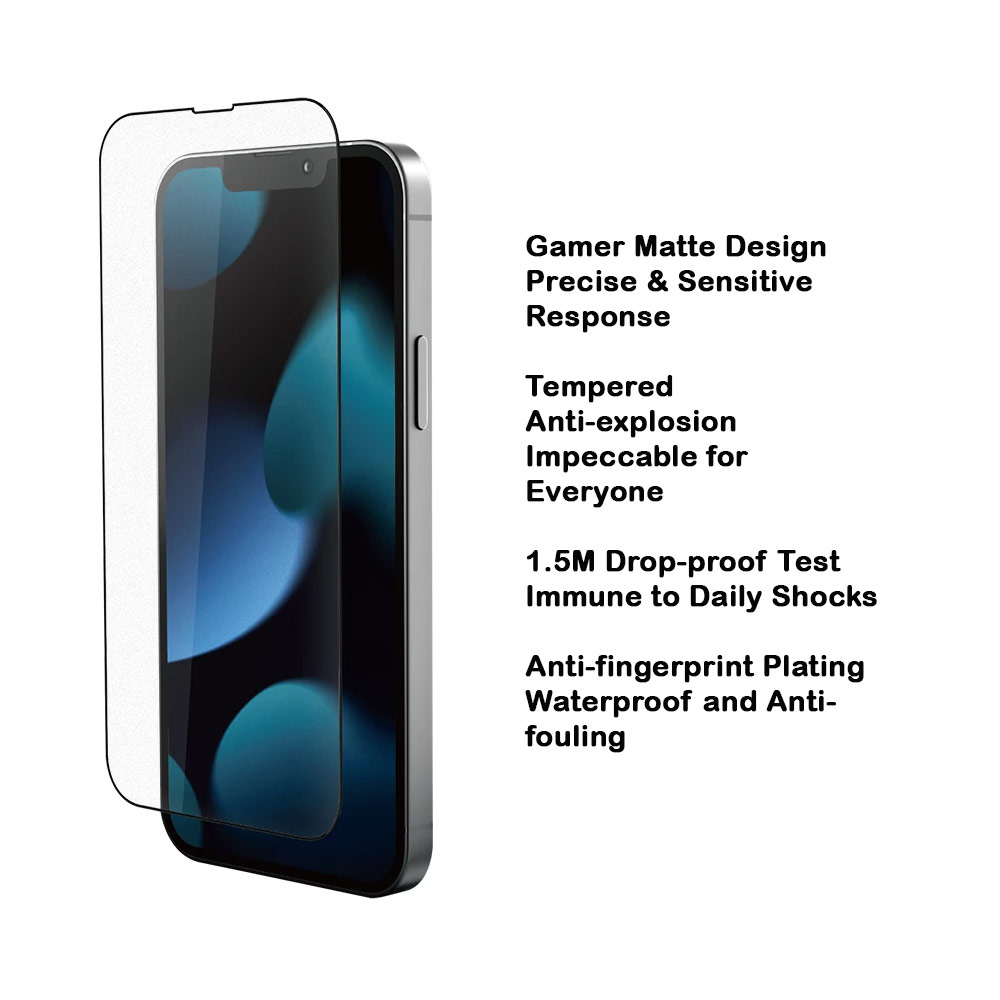 Picture of Apple iPhone 13 Pro Max 6.7  | AMAZINGThing 2.75D Radix Fully Covered Tempered Glass for iPhone 13 Pro Max 6.7 (Matte)