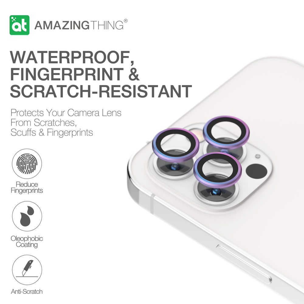 Picture of Apple iPhone 12 6.1 | AmazingThing SupremeGlass Lens Glass Camera Lens Protector Protection Tempered Glass for Apple iPhone 12 Mini 5.4 iPhone 12 6.1 (Black)