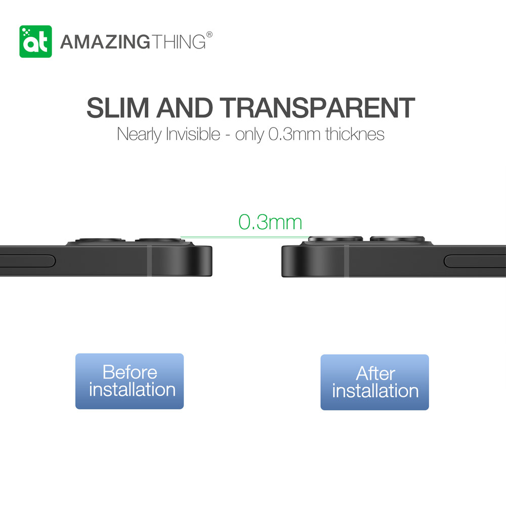 Picture of Apple iPhone 12 6.1 | AmazingThing SupremeGlass Lens Glass Camera Lens Protector Protection Tempered Glass for Apple iPhone 12 Mini 5.4 iPhone 12 6.1 (Black)