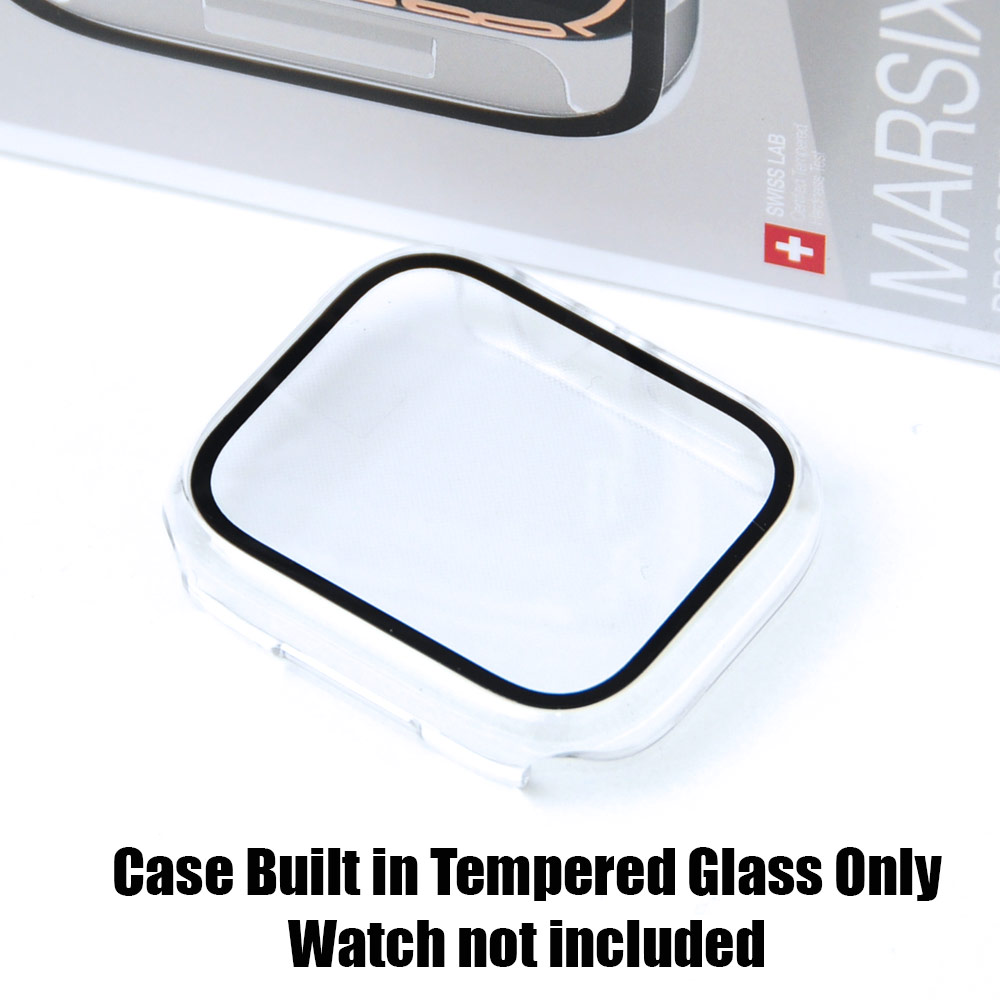 Picture of Apple Watch 45mm Case | Amazingthing Marsix Hybrid Series Case with High Sensitivity Touch 9H Tempered Glass for Apple Watch 45mm (Clear)