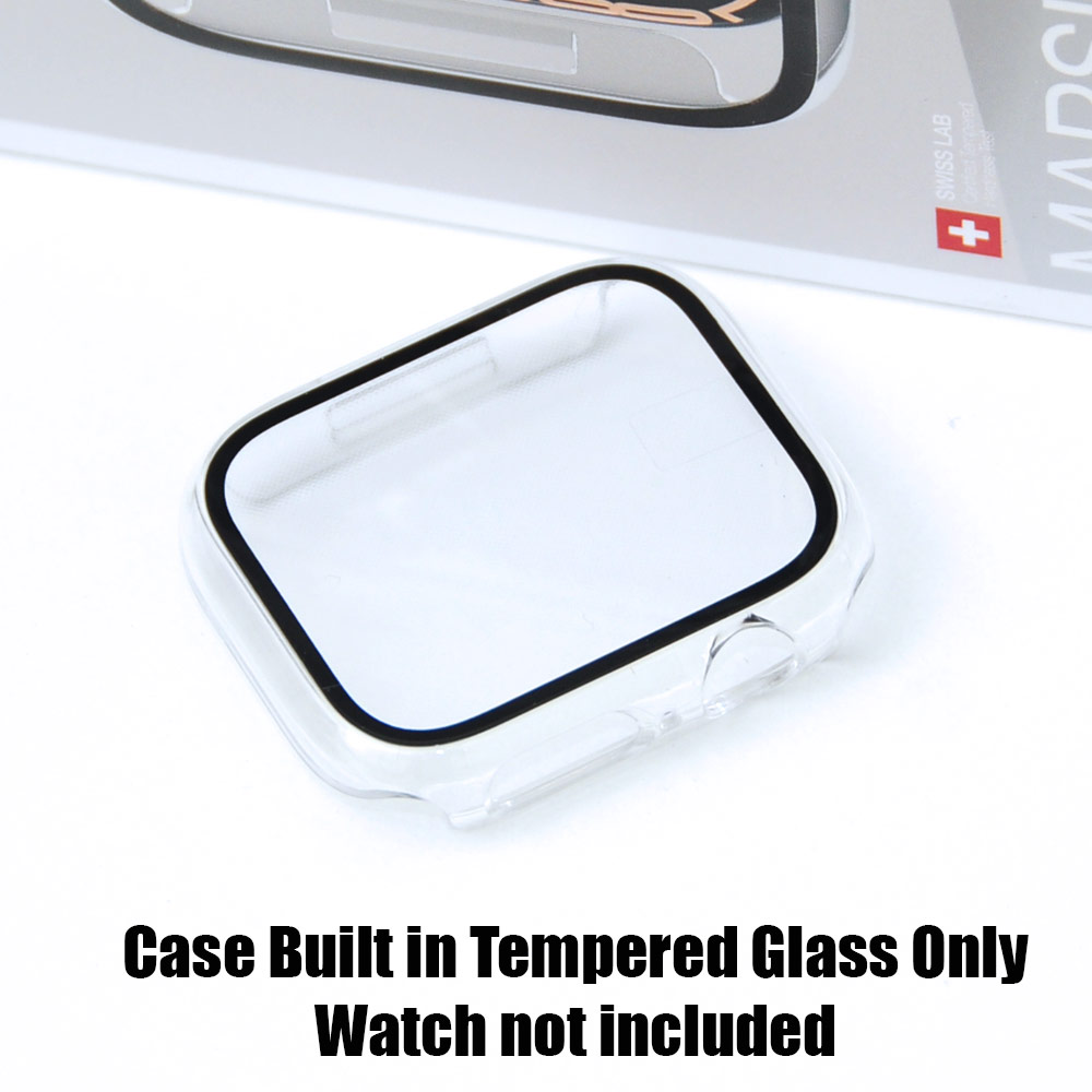 Picture of Apple Watch 45mm Case | Amazingthing Marsix Hybrid Series Case with High Sensitivity Touch 9H Tempered Glass for Apple Watch 45mm (Clear)