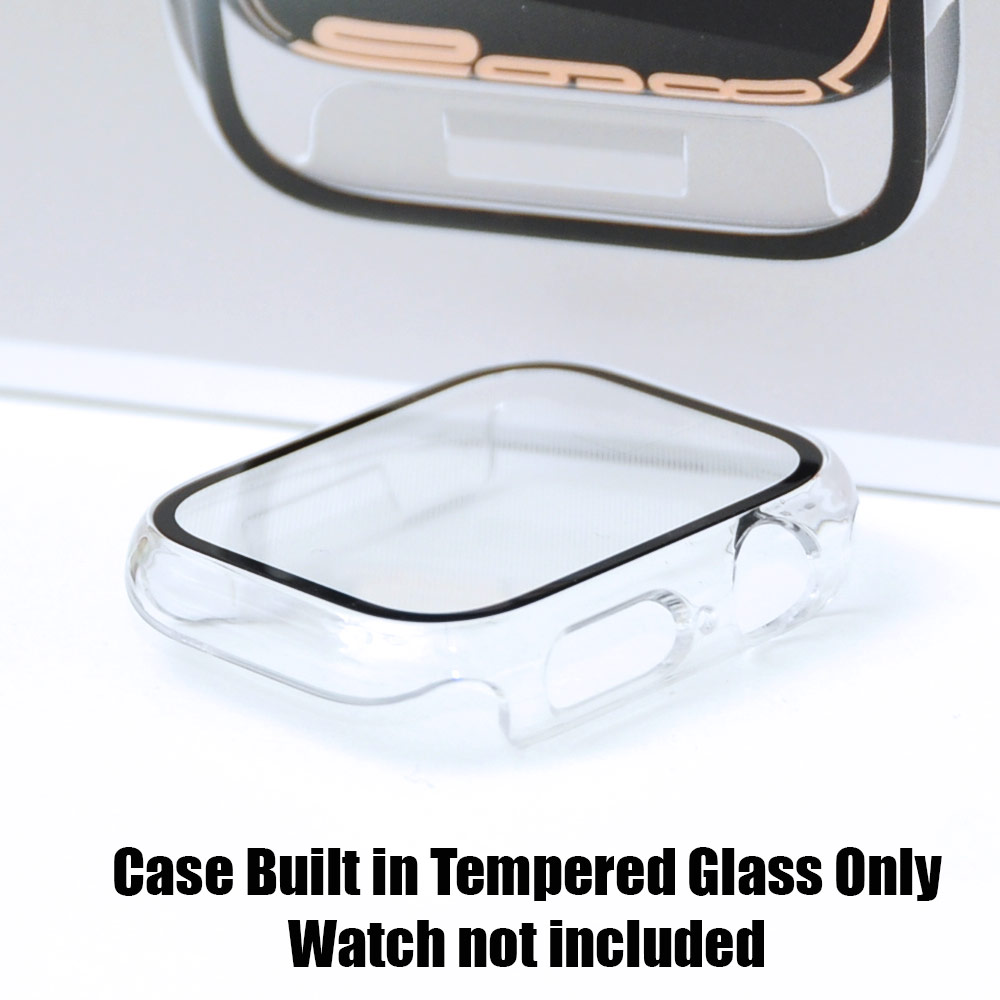 Picture of Apple Watch 45mm Case | Amazingthing Marsix Hybrid Series Case with High Sensitivity Touch 9H Tempered Glass for Apple Watch 45mm (Clear)