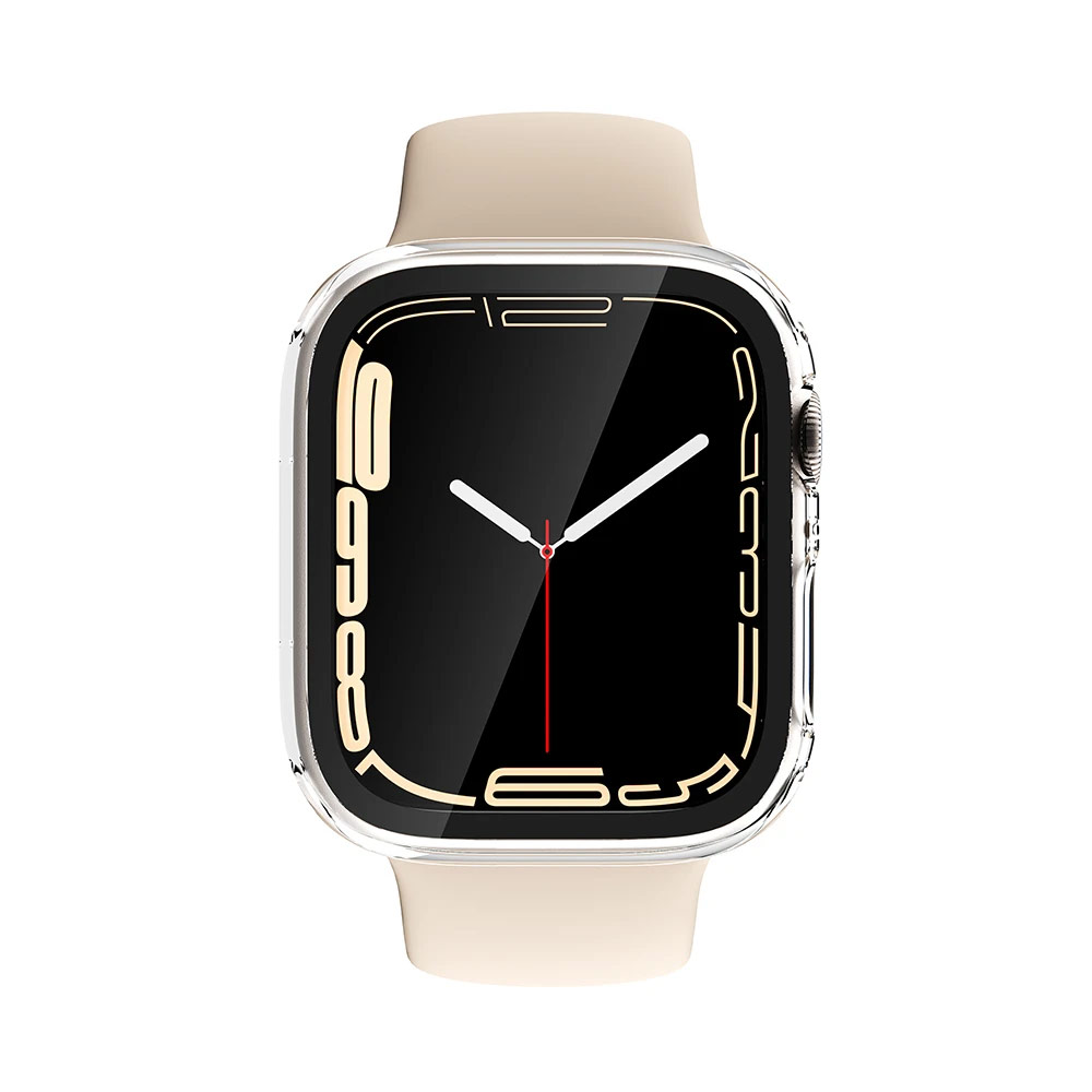 Picture of Apple Watch 45mm Case | Amazingthing Marsix Hybrid Series Case with High Sensitivity Touch 9H Tempered Glass for Apple Watch 45mm (Clear)