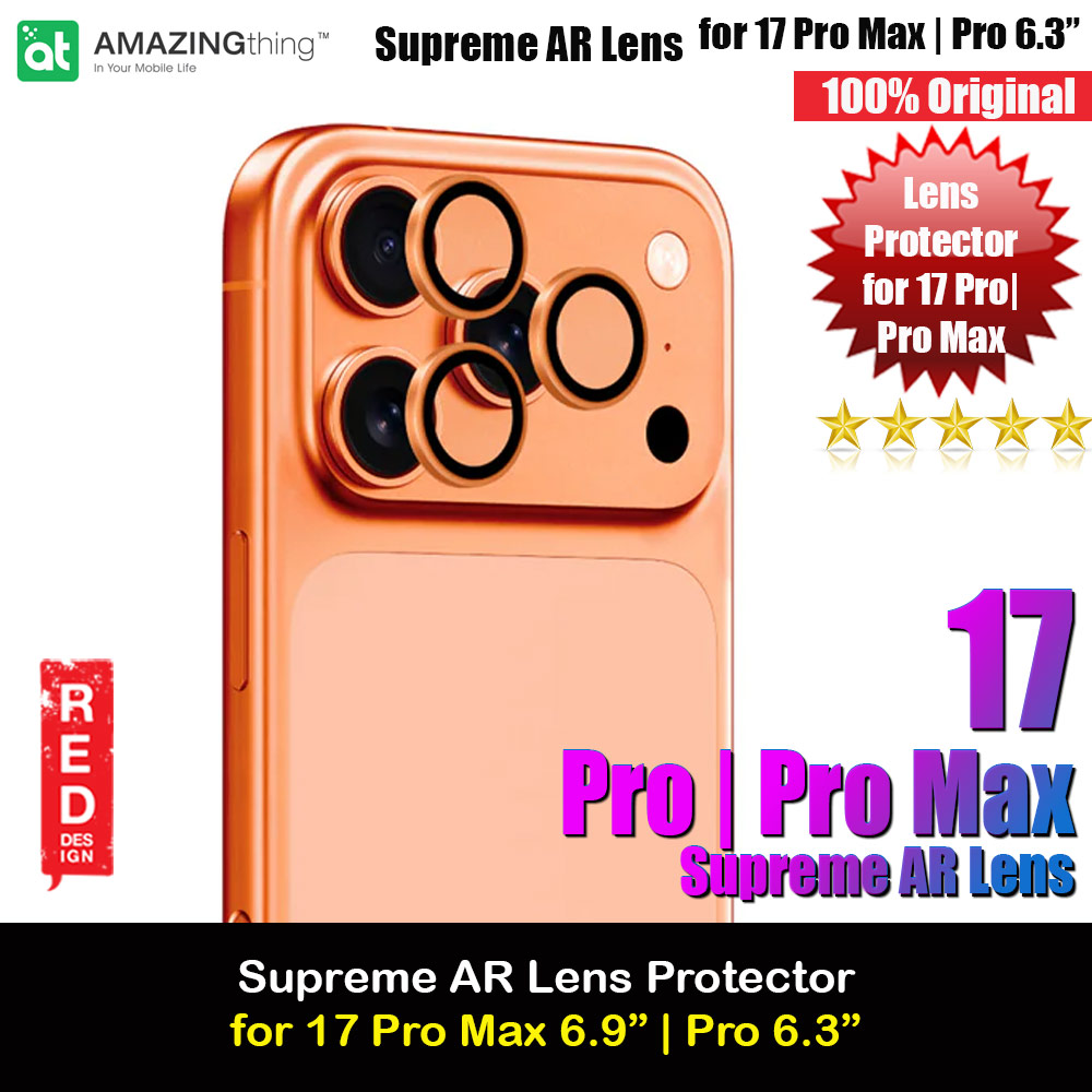 Picture of Amazingthing Supreme AR Lens Glass Aluminum Tempered Glass Lens Protector for iPhone 17 Pro 6.3 iPhone 17 Pro Max 6.9 (3PCS Orange) Apple iPhone 17 Pro 6.3- Apple iPhone 17 Pro 6.3 Cases, Apple iPhone 17 Pro 6.3 Covers, iPad Cases and a wide selection of Apple iPhone 17 Pro 6.3 Accessories in Malaysia, Sabah, Sarawak and Singapore 