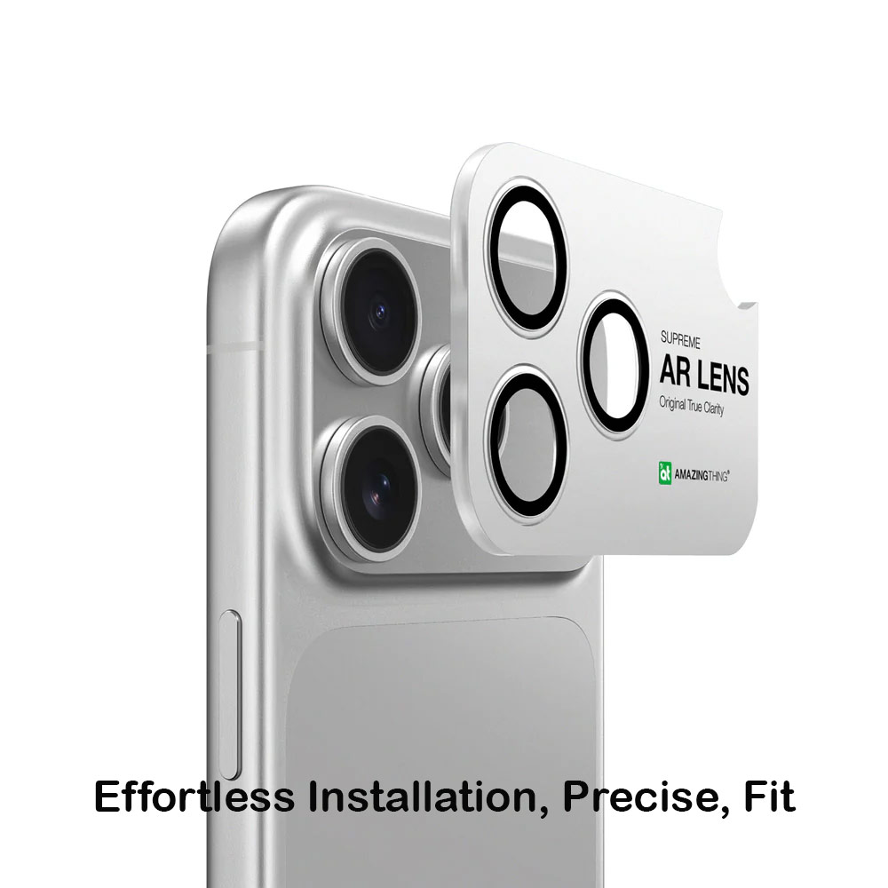 Picture of Apple iPhone 17 Pro 6.3  | Amazingthing Supreme AR Lens Glass Aluminum Tempered Glass Lens Protector for iPhone 17 Pro 6.3 iPhone 17 Pro Max 6.9 (3PCS Orange)