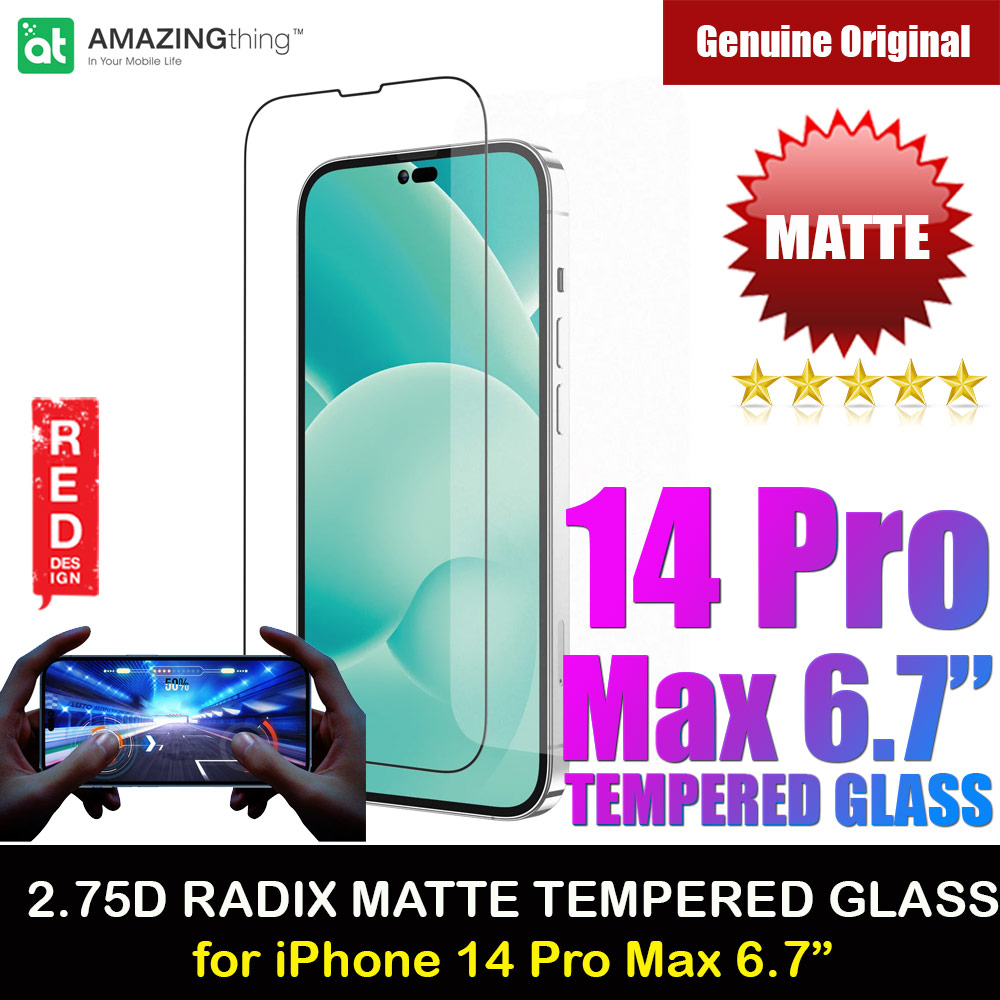 Picture of AMAZINGThing 2.75D Radix Fully Covered Tempered Glass for iPhone 14 Pro Max 6.7 (Matte) Apple iPhone 14 Pro Max 6.7- Apple iPhone 14 Pro Max 6.7 Cases, Apple iPhone 14 Pro Max 6.7 Covers, iPad Cases and a wide selection of Apple iPhone 14 Pro Max 6.7 Accessories in Malaysia, Sabah, Sarawak and Singapore 