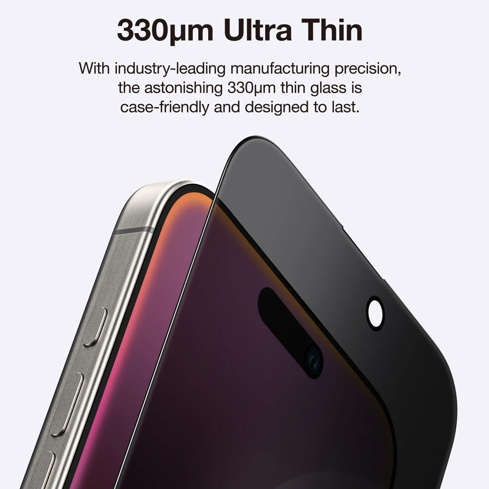 Picture of Apple iPhone 16 Pro Max 6.9  | Amazingthing Radix Supreme Privacy Fully Covered Tempered Glass for iPhone 16 Pro Max 6.9 (Privacy)