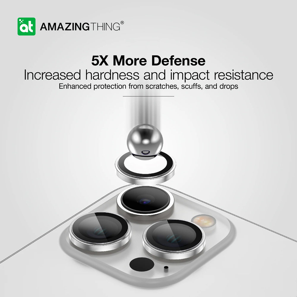 Picture of Apple iPhone 15 Pro 6.1  | Amazingthing Supreme AR Camera Lens Glass Aluminum Frame Defender Tempered Glass Protector for iPhone 15 Pro 6.1 iPhone 15 Pro Max 6.7 (3PCS Black)