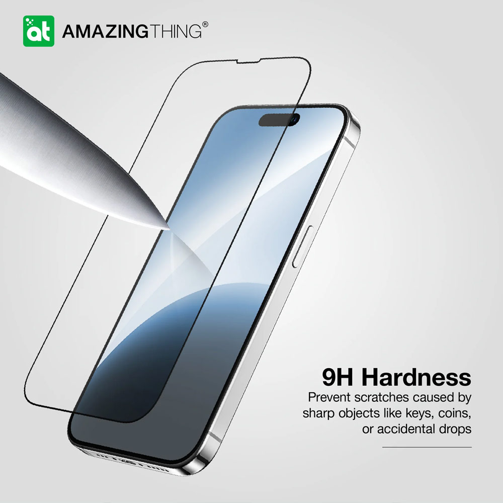 Picture of Apple iPhone 15 Pro Max 6.7  | Amazingthing Radix Fully Covered Tempered Glass for iPhone 15 Pro Max 6.7 (HD Ultra Clear)