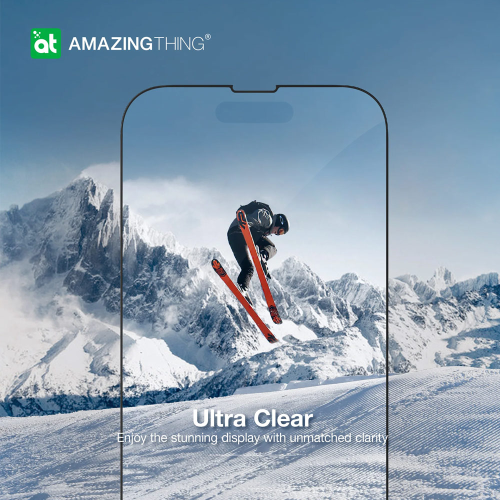 Picture of Apple iPhone 15 Pro Max 6.7  | Amazingthing Radix Fully Covered Tempered Glass for iPhone 15 Pro Max 6.7 (HD Ultra Clear)