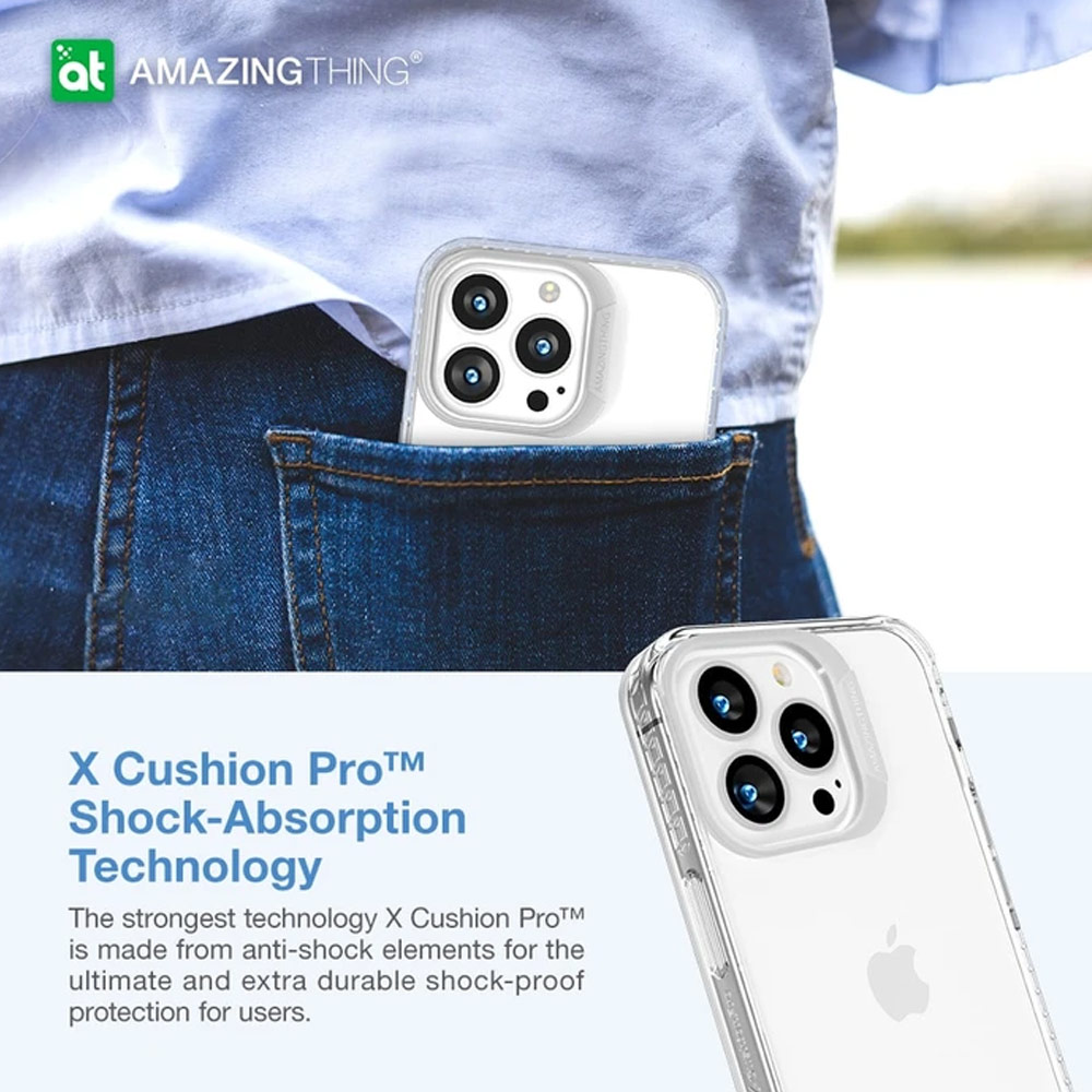 Picture of Apple iPhone 13 6.1 Case | Amazingthing TITAN PRO Drop Proof Case for iPhone 13 6.1 (Transparent Clear)